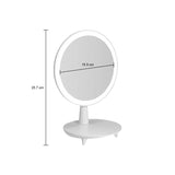 SOGA 2X Round White Rechargeable LED Light Makeup Mirror Tabletop Vanity Home Decor BATHG535X2