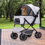 PaWz Pet Stroller Pram Dog Carrier Trailer Grey ST1006-GY