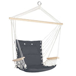 Gardeon Hammock Chair Hanging with Armrest Camping Hammocks Grey HM-CHAIR-ARM-GREY