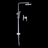 WELS 8" Rain Shower Head Set Square Dual Heads Faucet High Pressure With Mixer V63-827951