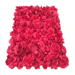 Artificial Flower Wall Backdrop Panel 40cm X 60cm Romantic Red V77-11988288