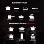 EuroChef Electric Induction Cooktop Portable Kitchen Cooker Ceramic Cook Top V219-COOK-ER110