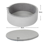 BoPeep Kids Balls Pit Baby Ocean Play Foam Pool Barrier Toy Padding Child Grey KD1081-GY-PIT