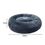 PaWz Pet Bed Cat Dog Donut Nest Calming XXXL Dark Grey XXX-Large JC1058-XXXL-BL