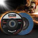 Giantz 100 PCS Zirconia Sanding Flap Disc 5" 125mm 80Grit Angle Grinding Wheel DISC-FD-125MM-80G-100P