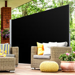 Instahut Side Awning Sun Shade Outdoor Retractable Privacy Screen 2X3M Black AWN-B-SIDE-FC-200-BLACK