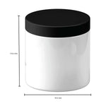 5x 600g Plastic Cosmetic Jar + Lids - Empty White Cream Container V238-SUPDZ-40114302812240