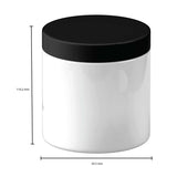 5x 600g Plastic Cosmetic Jar + Lids - Empty White Cream Container V238-SUPDZ-40114302812240