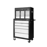 Giantz 14 Drawer Tool Box Cabinet Chest Mechanic Garage Storage Trolley Grey TB-14DR-CH-RO-BKGY