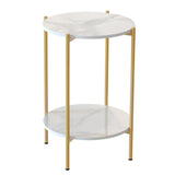 Interior Ave - Alba Gold Side Table V355-IA-ST6-MG