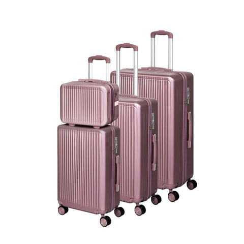 Slimbridge Luggage Suitcase Trolley Rose gold 4pc 14"+20"+24"+28" LG1013-C4-RG