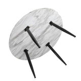 Minimalist Marble Effect Round Coffee Table V264-TAB-718C-WHE