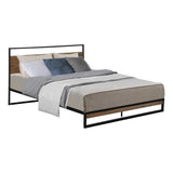 Artiss Bed Frame Queen Size Metal Frame DANE MBED-C-DANE-Q-BK-AB