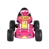 Rigo Kids Pedal Go Kart Ride On Toys Racing Car Plastic Tyre Pink GKRT-F1D-PK