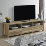 TV Cabinet 3 Storage Drawers with Shelf Natural Wood like MDF Entertainment Unit in Oak Colour V43-TV-CELOAK3S