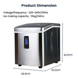 Miraklass Ice Maker Machine Stainless Steel 3.2L V227-6160642000330