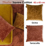 Bedding House Thalia Terracotta Filled Square Cushion V442-HIN-CUSHION-TAHLIA-TERRA-SQ