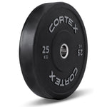 CORTEX 25kg Black Series V2 50mm Rubber Olympic Bumper Plate V420-CSWP-OBPV225-2