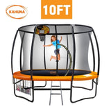 Kahuna Trampoline 10 ft with Basketball Set TRA-KAH-10-OR-BB