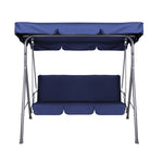 Gardeon Outdoor Swing Chair Garden Bench Furniture Canopy 3 Seater Navy GSC-MAJKA-3S-NY