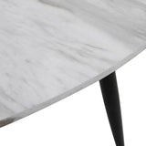 Minimalist Marble Effect Round Coffee Table V264-TAB-718C-WHE