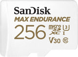 Sandisk Max Endurance Microsdxc Card SQQVR 256G UHS-I C10 U3 V30 100MB/S R 40MB/S W SD V28-FFCSAN256GQQVR