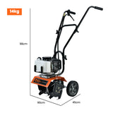 PLANTCRAFT Titan 5 10in. 43cc 2-Stroke Petrol Handheld Cultivator Tiller V219-TLRPTLPLTBH47