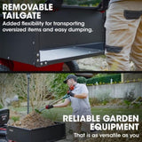BAUMR-AG 270kg Capacity Metal Dump Cart, for Ride on Mower V219-MOWCRTBMAASD1