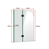 900 x 1450mm Frameless Bath Panel 10mm Glass Shower Screen By Della Francesca V63-822331