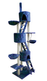 YES4PETS 244 cm XL Multi Level Cat Scratching Post Tree Scratcher Pole- Blue V278-CT244-BLUE