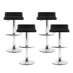 Artiss 4x Bar Stools Adjustable Gas Lift Chairs Black BA-TW-NEWT706-BK-X4