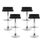 Artiss 4x Bar Stools Adjustable Gas Lift Chairs Black BA-TW-NEWT706-BK-X4