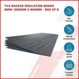 Tile Backer Insulation Board 6MM: 1200mm x 600mm - Box of 6 V63-836521