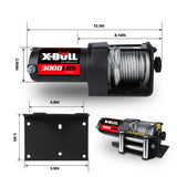 X-BULL Electric Winch 3000LBS 12V Steel Cable Wireless Remote ATV UTV 4WD BOAT 20 Units V211-AUEB-AXEW001-20