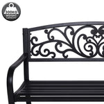 Wallaroo Steel Outdoor Garden Bench - Floral GDB-JOY-201