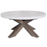 Stony 85cm Round Coffee Table with Concrete Top - White V315-V-CHAR-009