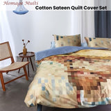 Bedding House Homage Multi Cotton Sateen Quilt Cover Set King V442-HIN-QUILTCS-HOMAGE-MULTI-KI