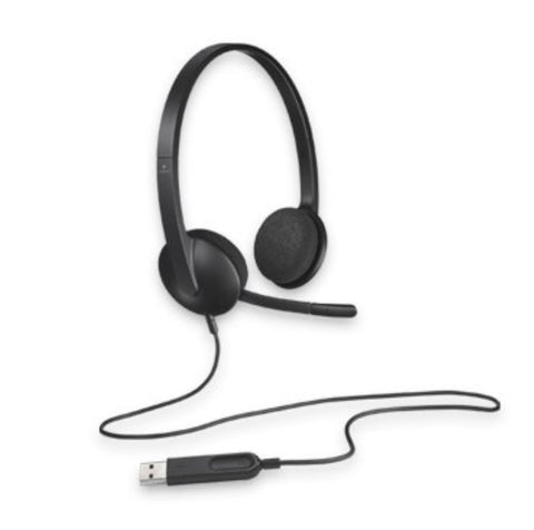 Logitech H340 Plug-and-Play USB headset with Noise Cancelling Microphone Comfort Design fro Windows V177-L-SPLT-H340