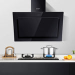 Devanti 900mm Range Hood 90cm Rangehood Glass Black RH-D-J82-90-BK