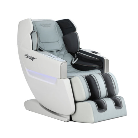 Livemor Massage Chair Electric Recliner Massager White Varitas MASCHR-PLS-WH