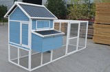 YES4PETS 371 cm Blue XXL Chicken Coop Rabbit Guinea Pig Hutch Ferret Hen Cat Kitten House V278-CC330