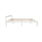 Double Wooden Bed Frame Home Furniture White V63-843151