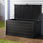 Gardeon Outdoor Storage Box 680L Container Lockable Garden Bench Shed Tool All Black OSB-S680-ABK