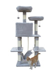 YES4PETS 145 cm Cat Scratching Post Tree Scratcher Pole-Little Grey V278-CAT-TREE-145-LITTLE-GREY