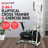Powertrain 2-in-1 Elliptical Cross Trainer and Exercise Bike ECT-XDA-103