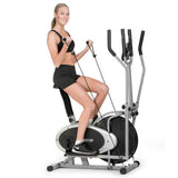 Powertrain 3-in-1 Elliptical Cross Trainer Exercise Bike with Resistance Bands ECT-XDA-011