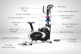 Powertrain 6-in-1 Elliptical Cross Trainer Bike with Weights and Twist Disc ECT-XDA-514