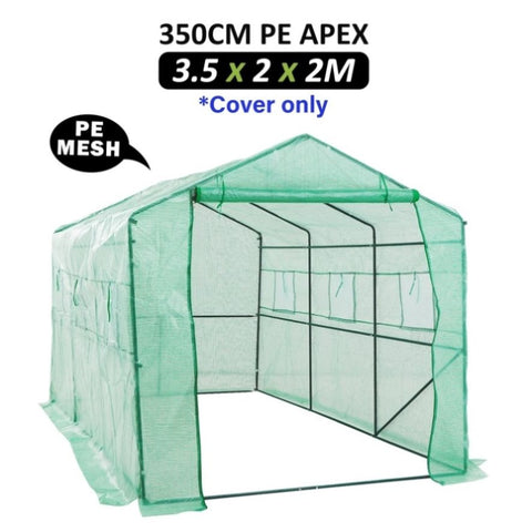 Garden Greenhouse Shed PE Cover Only 350m Apex V274-GN-GHCV352020-GN