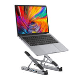 mbeat Stage P5 Portable Laptop Stand with USB-C Docking Station - Space Grey V186-MB-STD-P5GRY