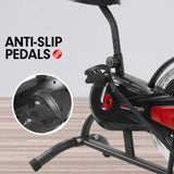 Powertrain Air Resistance Fan Exercise Bike for Cardio - Red BKE-AB4500-RD